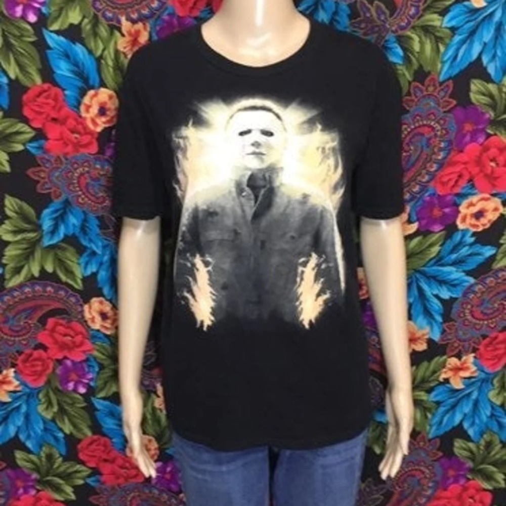 MEN'S ROCK REBEL HALLOWEEN SHIRT MICHEAL MYERS LARGE HORROR TOP